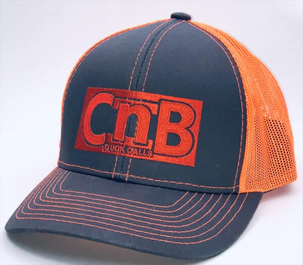 CNB DUCK CALLS HAT | Charcoal / Neon Orange