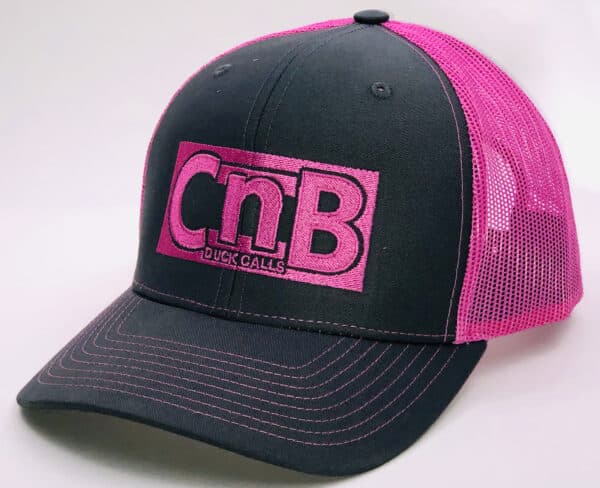 CNB DUCK CALLS HAT | Charcoal / Neon Pink