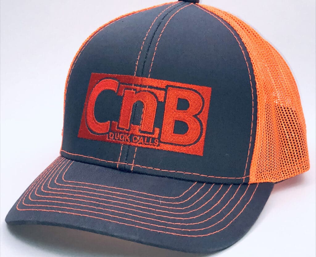 CNB DUCK CALL HAT | Charcoal / Neon Orange